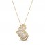 Le Vian Diamond Heart Necklace 3/4 ct tw 14K Honey Gold 18"