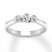 Three-Stone Diamond Ring 1/2 ct tw 14K White Gold