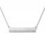 Diamond Bar "Love" Necklace 1/20 Carat tw Sterling Silver