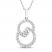 Encircled by Love Diamond Necklace 1/2 ct tw Round-cut 10K White Gold 18"