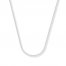 Wheat Chain Necklace 14K White Gold 20" Length