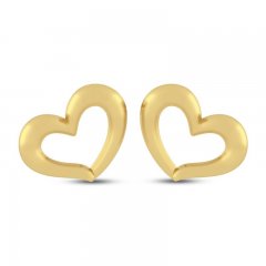 Heart Earrings 10K Yellow Gold