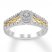 Diamond Engagement Ring 1/5 ct tw Round-cut 10K Two-Tone Gold