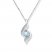 Aquamarine Necklace Diamond Accents Sterling Silver