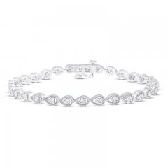 Diamond Fashion Bracelet Sterling Silver 7.25"