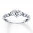 Diamond Promise Ring 1/10 ct tw Round-cut 10K White Gold