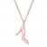 Emmy London Diamond Shoe Necklace 10K Rose Gold