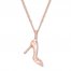 Emmy London Diamond Shoe Necklace 10K Rose Gold