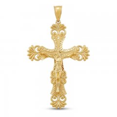 Men's Cross Pendant 10K Yellow Gold