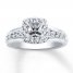 Diamond Ring Setting 1/2 ct tw Round-cut 14K White Gold