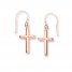 Cross Earrings 14K Rose Gold