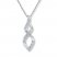 Twist Necklace Diamond Accents Sterling Silver