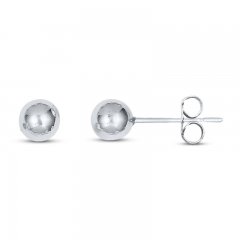 5mm Ball Earrings Sterling Silver