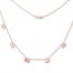 Dangling Disc Necklace 14K Rose Gold 16" to 18" Adjustable