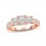 Three-Stone Diamond Engagement Ring 1 ct tw Princess & Round-cut 14K Rose Gold