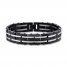 Men's Black Diamond Bracelet 1 ct tw Stainless Steel 8.5"