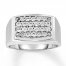 Men's Diamond Wedding Band 1 ct tw Round-cut 10K White Gold