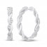 Circle of Gratitude Diamond Hoop Earrings 1/4 ct tw Round-cut 10K White Gold