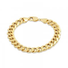 Cuban Chain Bracelet 10K Yellow Gold 7.5"