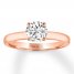 Leo Diamond Artisan Ring 1 Carat 14K Rose Gold