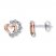 Previously Owned Diamond Earrings Sterling Silver/10K Rose Gold