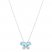 Le Vian Blue Topaz Butterfly Necklace 1/10 ct tw Diamonds 14K Vanilla Gold 18"