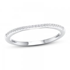 Diamond Wedding Band 1/15 ct tw Round-cut 10K White Gold