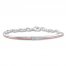 Diamond Bracelet 1/8 ct tw Round Sterling Silver/10K Rose Gold