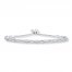 Diamond Bolo Bracelet 1/2 ct tw Round-cut Sterling Silver