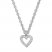 Diamond Heart Necklace 1/4 ct tw Round-cut 10K White Gold