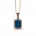 Le Vian Blue Topaz Necklace 1/4 ct tw Diamonds 14K Strawberry Gold 18"