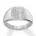 Men's Textured Signet Ring Stainless Steel