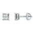 Radiant Reflections 1 ct tw Diamonds 10K White Gold Earrings