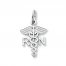 Nurse Charm 14K White Gold