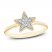 Diamond Star Ring 1/10 ct tw Round-cut 10K Yellow Gold