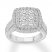 Diamond Engagement Ring 2 ct tw Round-cut 10K White Gold