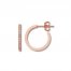 Diamond Hoop Earrings 1/4 ct tw Round-cut 10K Rose Gold