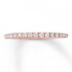 Previously Owned Wedding Band 1/4 ct tw Diamonds 10K Rose Gold