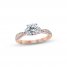 Monique Lhuillier Bliss Diamond Engagement Ring 1-3/8 ct tw Round & Marquise-cut 18K Two-Tone Gold