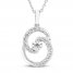 Encircled by Love Diamond Necklace 1/3 ct tw Round-cut 10K White Gold 18"