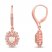 Morganite Earrings 1/3 ct tw Diamonds 10K Rose Gold