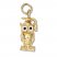 Graduation Owl Charm 14K Yellow Gold