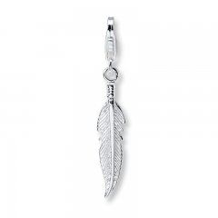 Feather Charm Sterling Silver