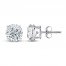 Diamond Solitaire Stud Earrings 1/5 ct tw Round-cut 14K White Gold