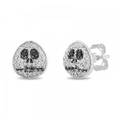 Disney Treasures Nightmare Before Christmas Diamond Earrings 1/6 ct tw Sterling Silver