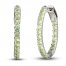 Peridot In-and-Out Hoop Earrings Sterling Silver