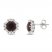 Lab-Created Ruby & Lab-Created White Sapphire Earrings Sterling Silver