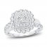 Diamond Engagement Ring 1-1/3 ct tw Princess & Round 14K White Gold