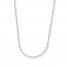 Wheat Chain Necklace 14K White Gold 24" Length