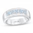 Men's First Light Diamond Wedding Band 1 ct tw Round-cut 14K White Gold